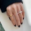Geometric Twisted Rope Ring for Women: Fashionable Open Band, Versatile Stackable, Creative Index Finger Ring