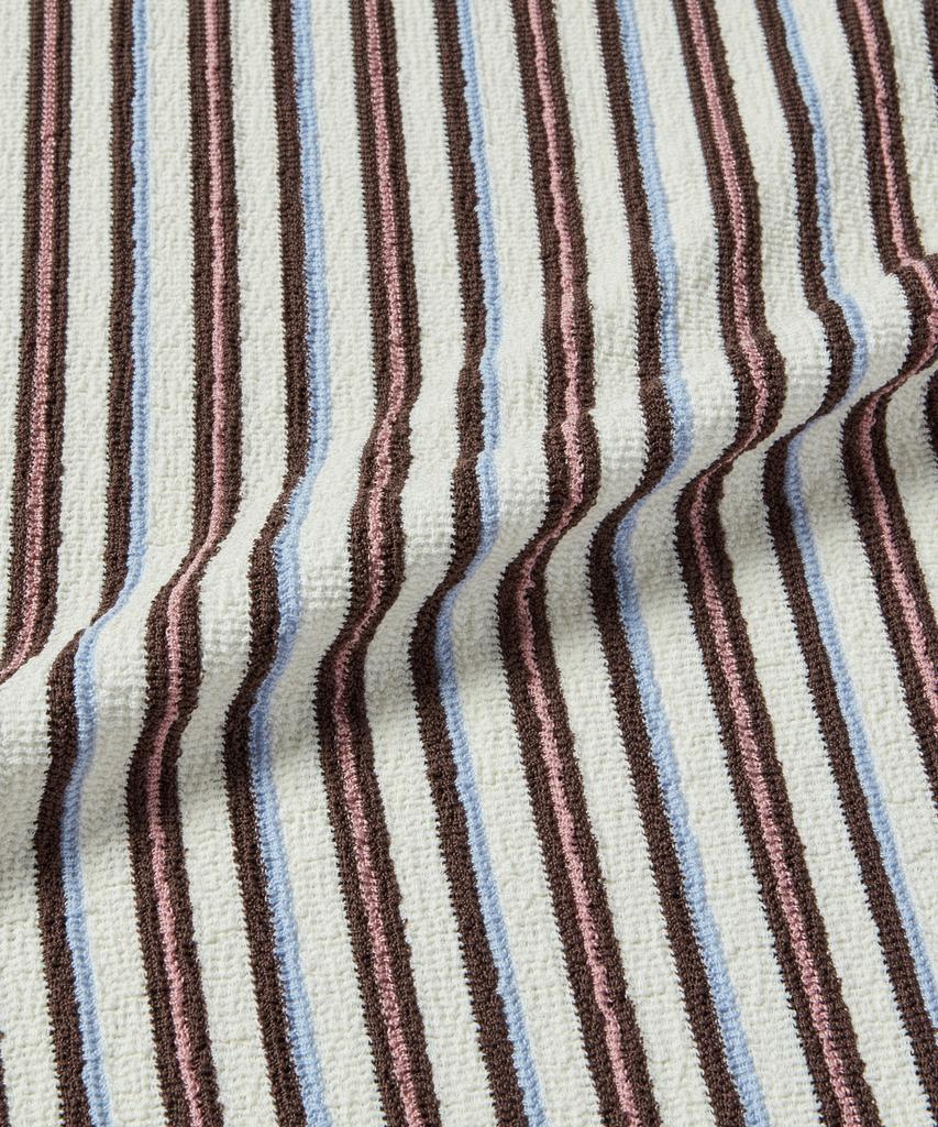 BEYOND CLOSET [Collection Line] Airy Stripe Short Sleeve Knit Multi