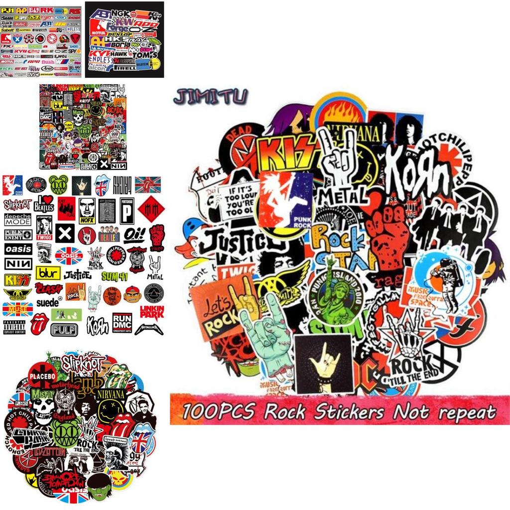 Music Bumper Stickers Waterproof Sticker Pack For Adults And Kids 100pcs