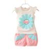 Korean-Style Summer Floral Vest & Shorts Set for Girls (0-4 Years)