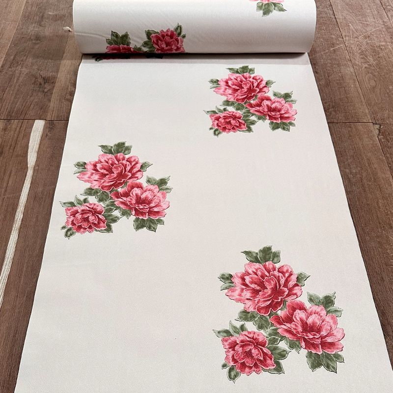 Thickened Wallpaper Self-Adhesive Waterproof Floral Wall Decals for TV Furniture Living Room Renovation Background Bedroom