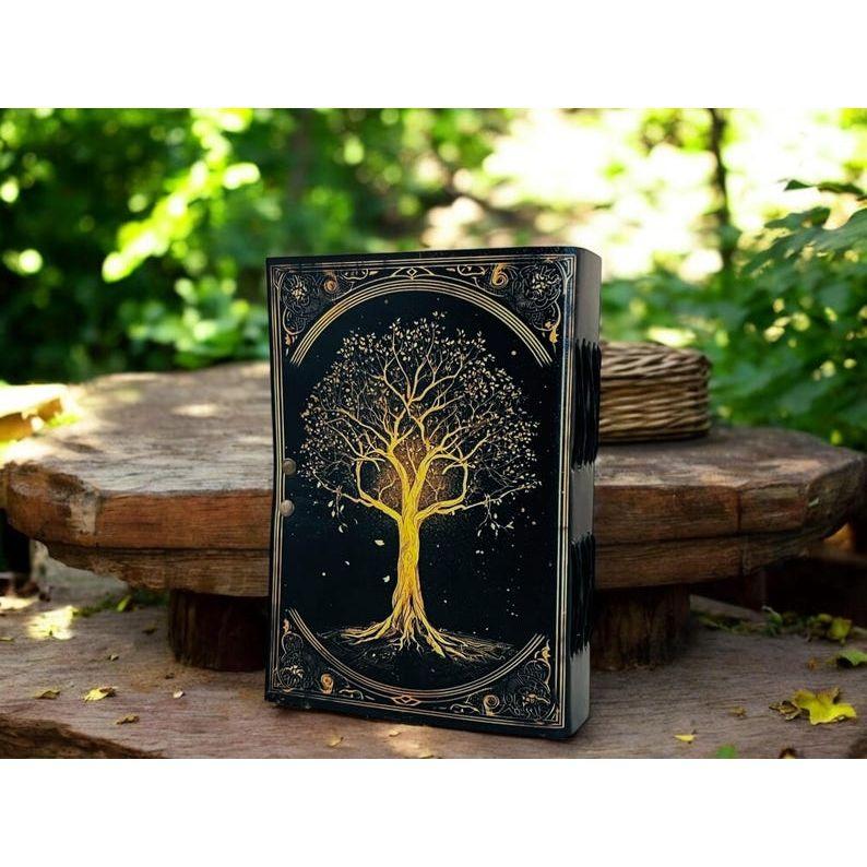 leather journal Notebook Tree of Life Journal, Blank spell book book of shadows Leather Celestial Gifts For Him Her