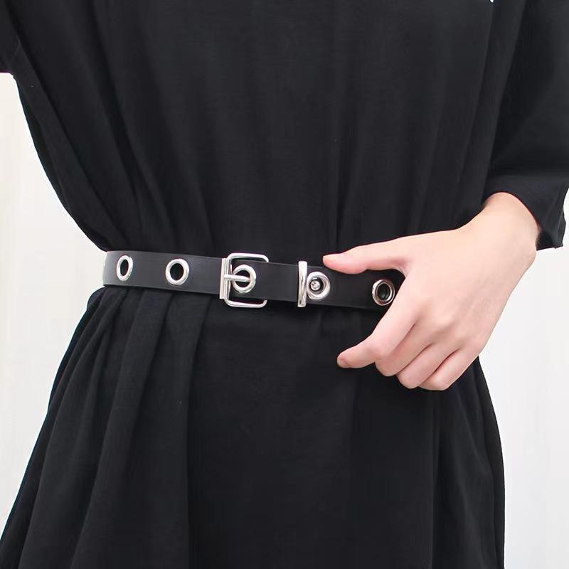 

Belt for Women with Wide Suit Sweater Skirt Punk Style Decorative Chain Car Eyelid Belt for Women with Waist Chain Accessories Without Punching