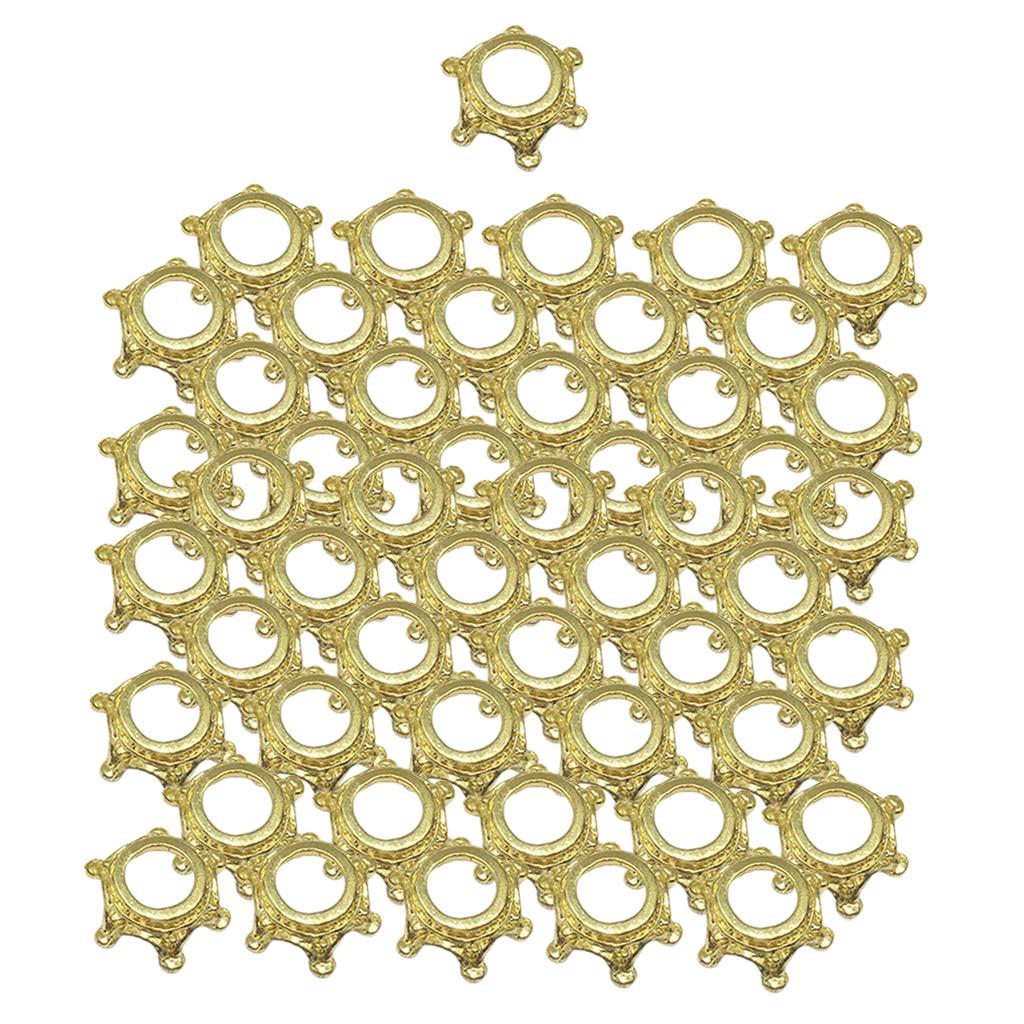 50pcs Crown Charms Beads for Jewelry Making Necklace Earrings Antique Bronze