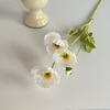 5 Pcs Artificial Flowers 4 Stems Faux Silk Flower Bouquet with 3 Bloosms And 1 Bud for Wedding Home Party Table Centerpiece Floral Arrangement