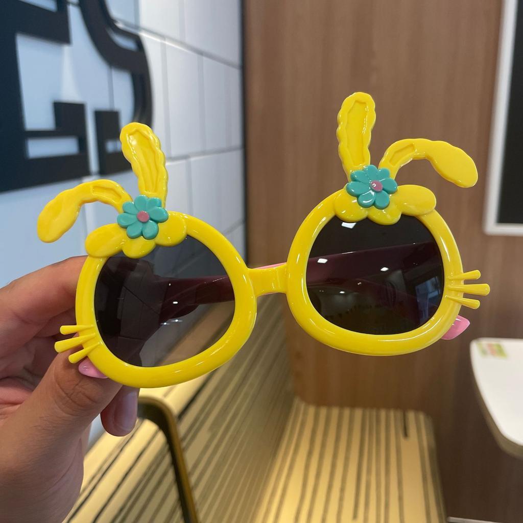 Bunny Children'S Sunglasses Baby Cute Sunglasses Uv Protection Cartoon Super Cute Bow Glasses Women