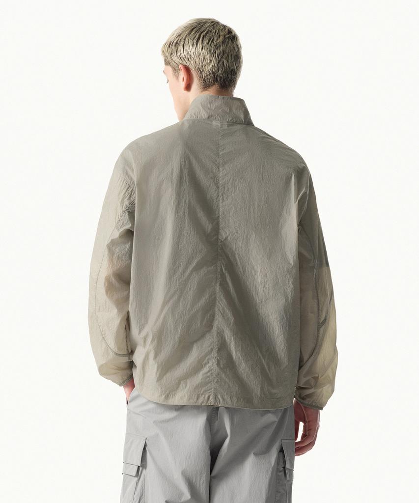 Musinsa Standard [City Leisure] High-Neck Sheer Windbreaker Jacket [Grayish Beige]