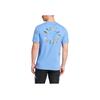 Adidas Printed Pattern Pullover Crew Neck Short Sleeve T-Shirt Men Tops Light-Blue JN4951