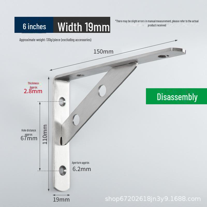 Stainless Steel Wall-Mounted Tripod Bracket for Load-Bearing Support