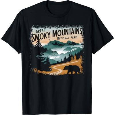 Great Smoky Mountains National Park Tshirt Men Women Bear T-Shirt