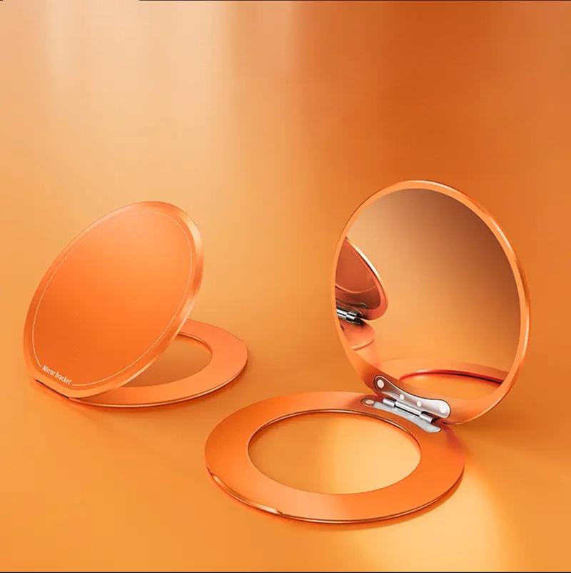 Ultra Thin Rotatable Portable Invisible Back Sticker Multi Function Magnetic Phone Makeup Mirror Holder Stand Universal