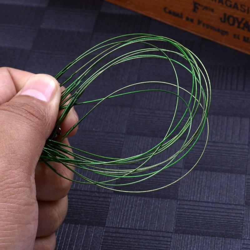 10Pcs 15Cm/5.9Inch Fishing Leaders Wire 125Lb Heavy Unusual Duty Anti-Bite Steel Line With Swivels And Snaps