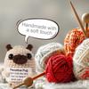 Personalized Crochet Positive Pug Doll Home Room Decor Handmade Knitted Dog Doll Christmas Birthday Friend Party Decoration Gift