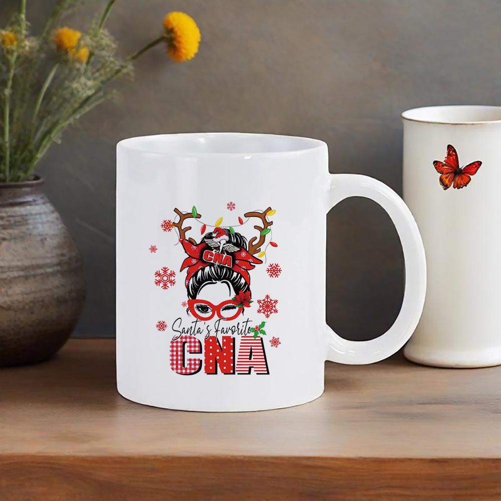 Cozy Xmas Themed Coffee Mug Christmas Tree Drawing Ceramic Mugs Santa Snowman Breakfast Cups Ho Ho Ho Cup Festive Gift Drinkware