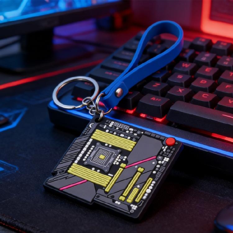 Circuit Board Pendant For Women Men Creative Electronic Chip Keychain Bag Pendant Gift Circuit Board Metal Charm Pendant