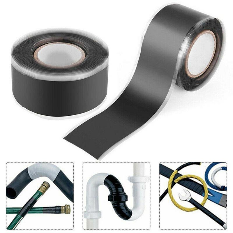 Silicone Tape For Pipe Leaks Weatherproof Self-Fusing Sealing Tape Insulating Silicone Grip Tape 1 Inch X 5 Ft Rubber Tape For