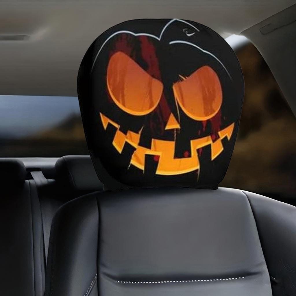 2pcs Car Headrest Covers Stretchy Headrest Protector Reusable Car Seat Mask for Auto Front Seat Rest Decoration