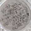 Light Luxury Rhinestone Alphabet Nail Art Alloy Decor