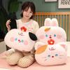 Plush Cartoon Toy Pillow Blanket Combo Office Nap Car Travel Gift Adults Doll