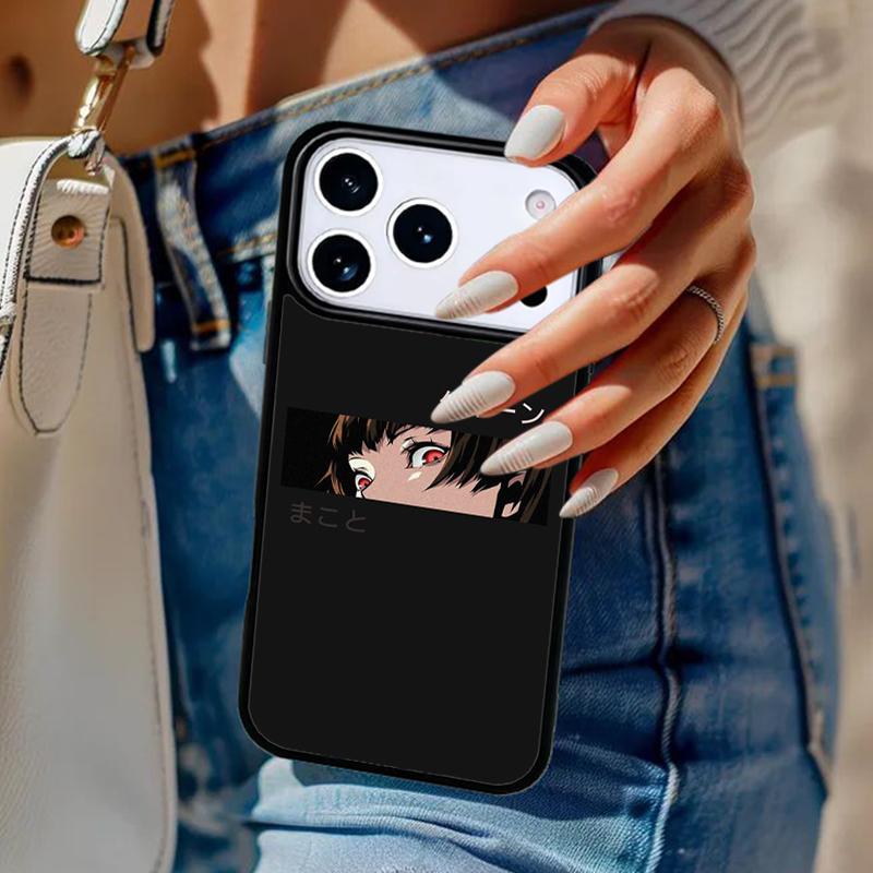 Japanese Anime Aesthetic Eye Phone Case For iPhone 17 Air 14 15 13 12 Max Cover For Apple 14 15 16 16e 11 Pro Max Plus