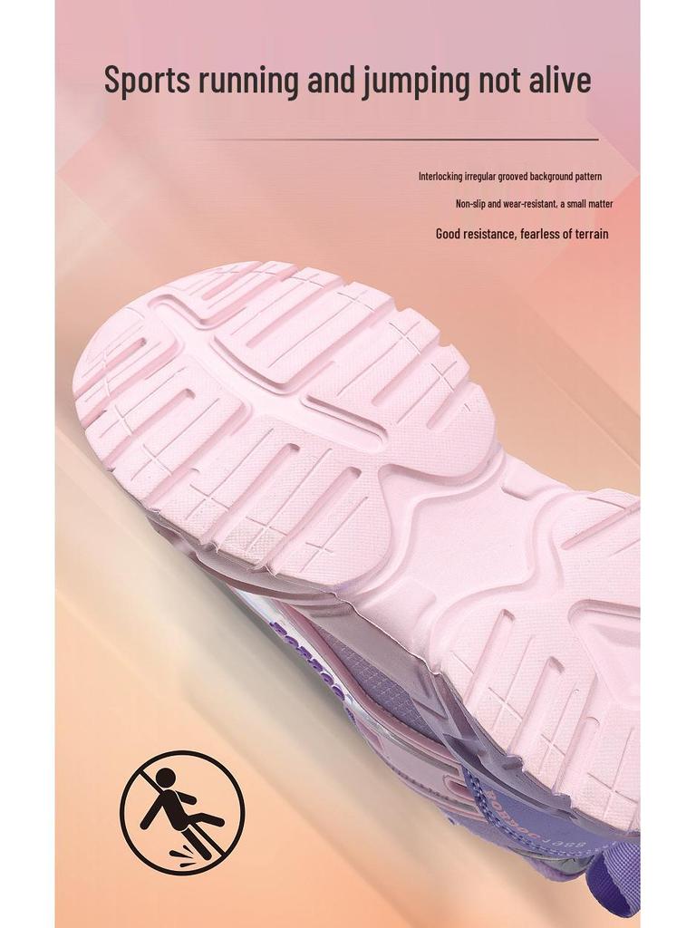Bobodou Girls' Winter Cotton Shoes - Velvet-Lined Waterproof Running Sneakers