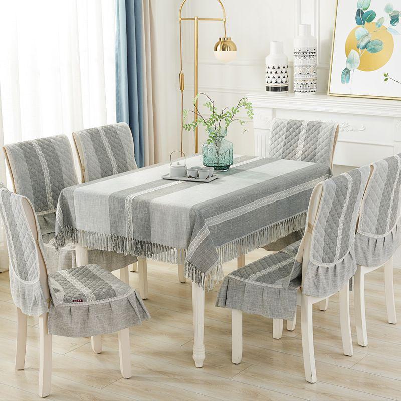 

Minimalist Modern Tablecloth Fabric Cotton Linen Fresh Nordic Table Cloth Coffee Table Cloth Dining Table Chair Covers Chair Cushion Suit Light gray 1 Cushion +1 Backrest