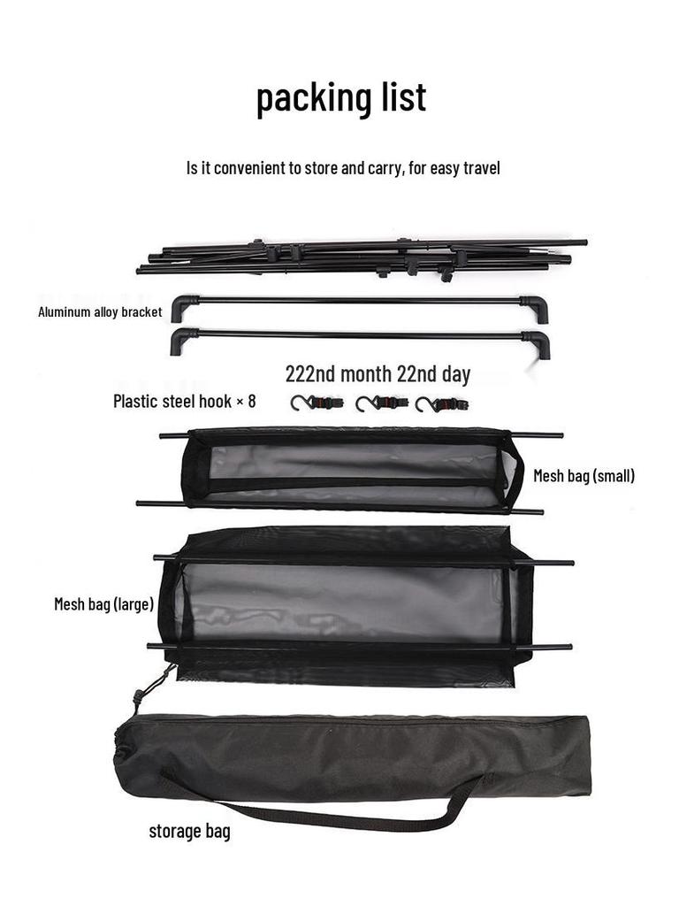 Tragbares mehrschichtiges Aluminium-Campingregal mit großer Kapazität und Stabilität