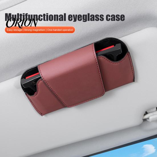 Leather Glasses Clip for Vehicle Car Clip, Sun Visor Storage, Multi-Function Sunglasses Holder Interior Decoration Accessories Visor, Universal