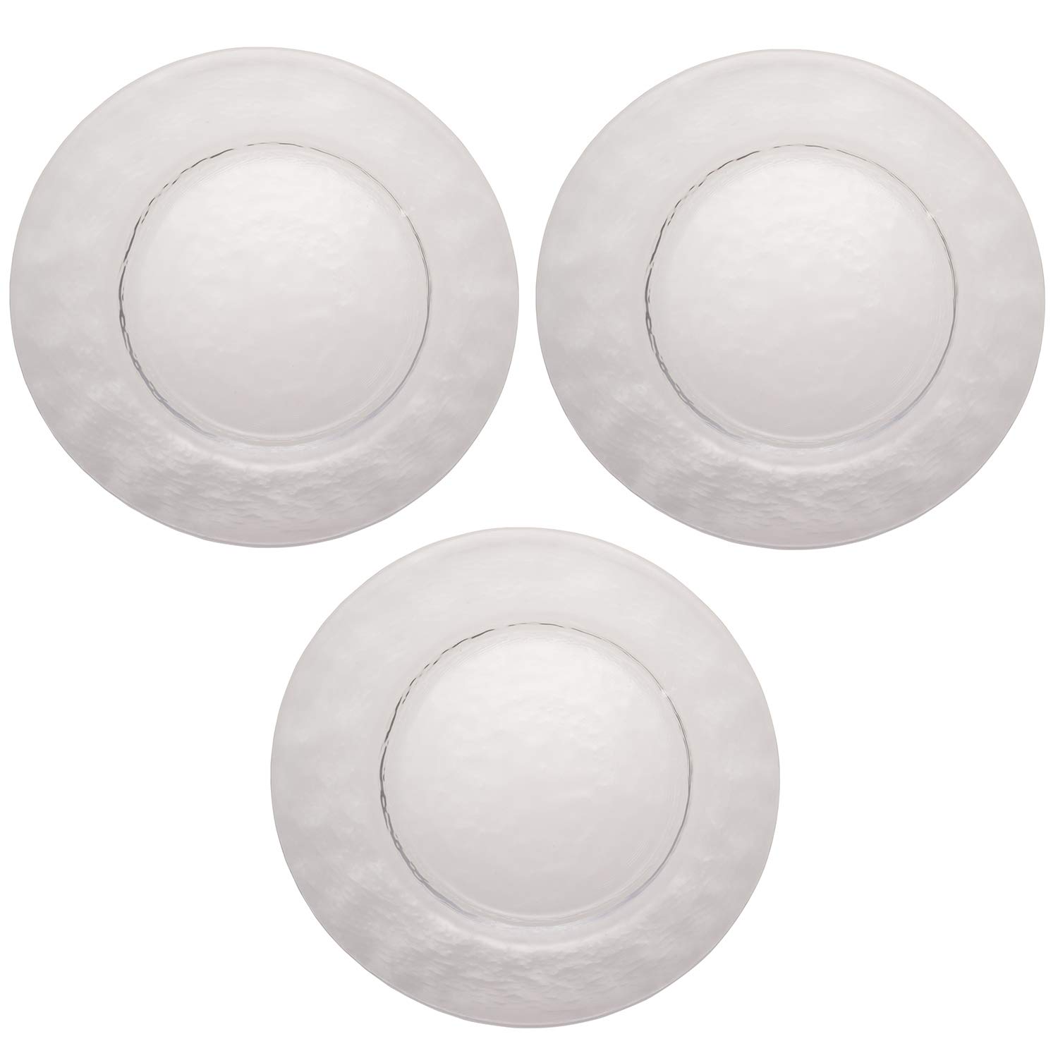 

Toyo Sasaki Glass Orbit Rimmed Plates, 270mm, Set of 3, Made in Japan, Large Round Plates, Glass Dishes, Tableware, 46051