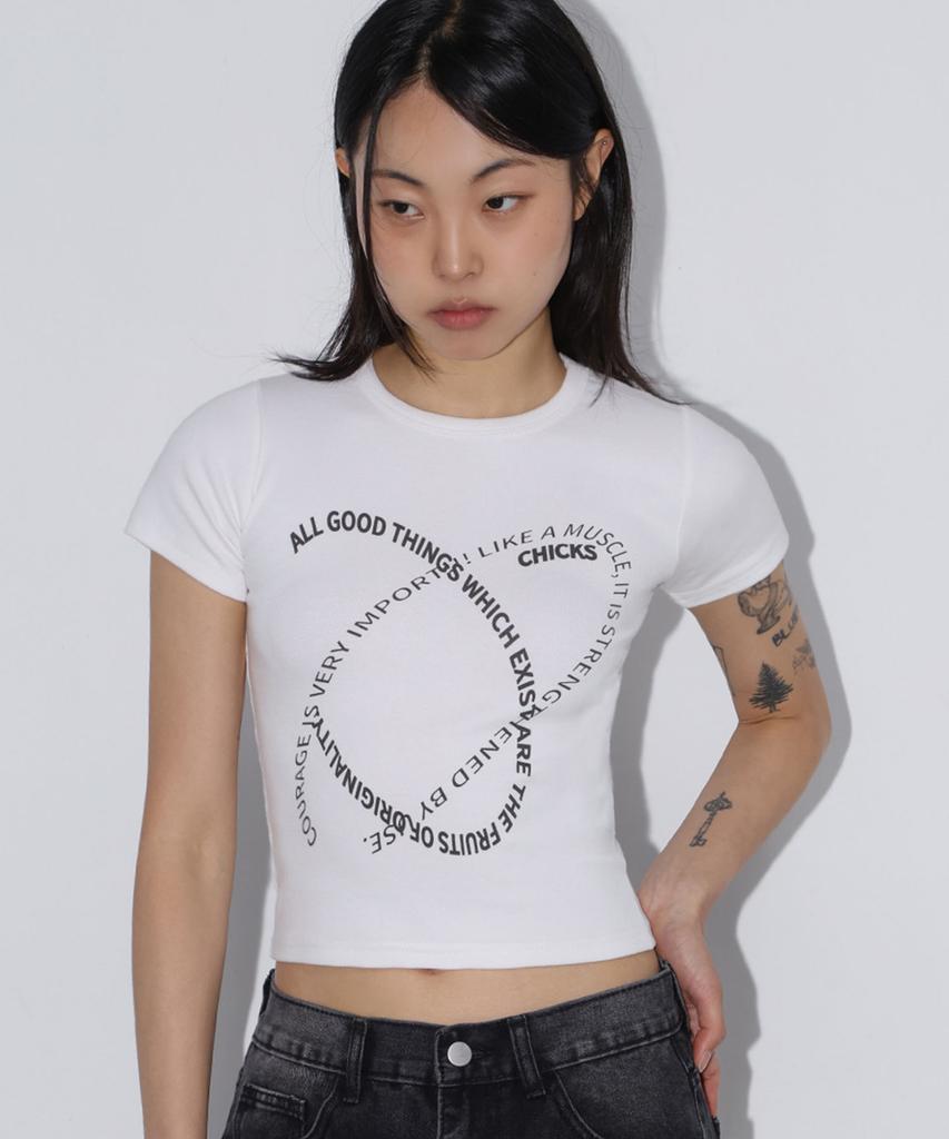 CHICKS All Good Crop Short Sleeve Tee Short Sleeve T-Shirt