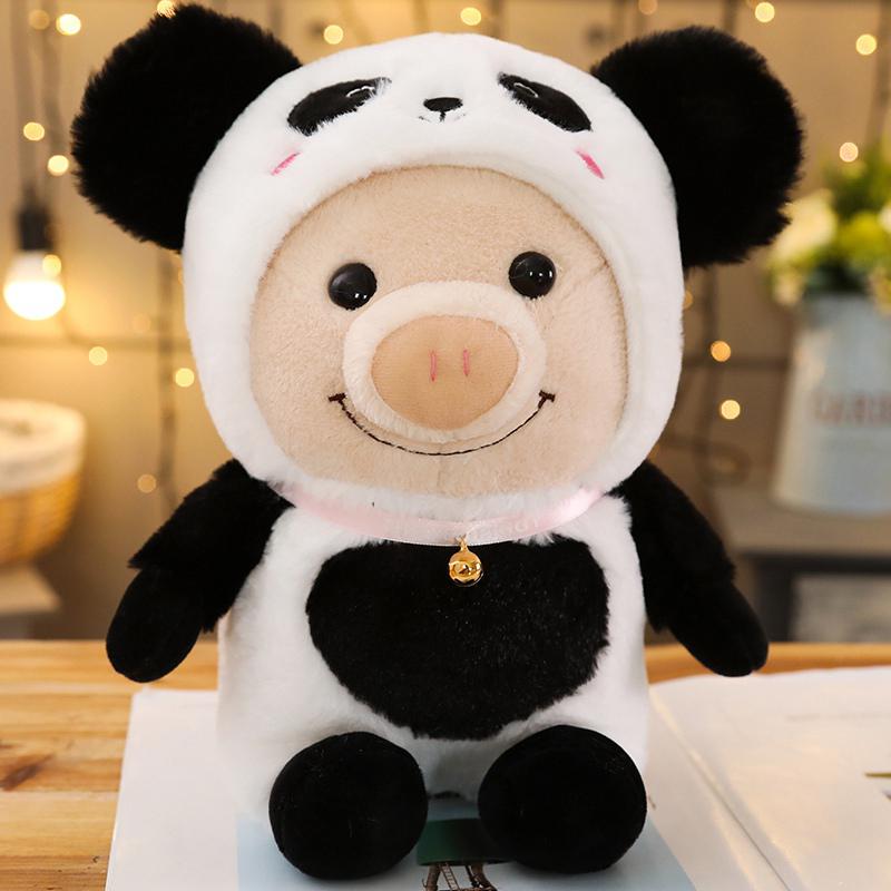 1pc 25cm Cute Piggy Turned Dog Rabbit Rat Mouse Bear Doll Plush Toy  Dog Doll Stuffed Animals Toys For Children Gift