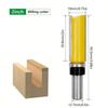 Top Bearing Flush Trim Router Bit 4 Pcs Pattern Router Bit 1/4 Shank Template Router Bit Cutting Diameter 1/2, Cutting Height 1-1/2, 1, 3/4, 2/5 for