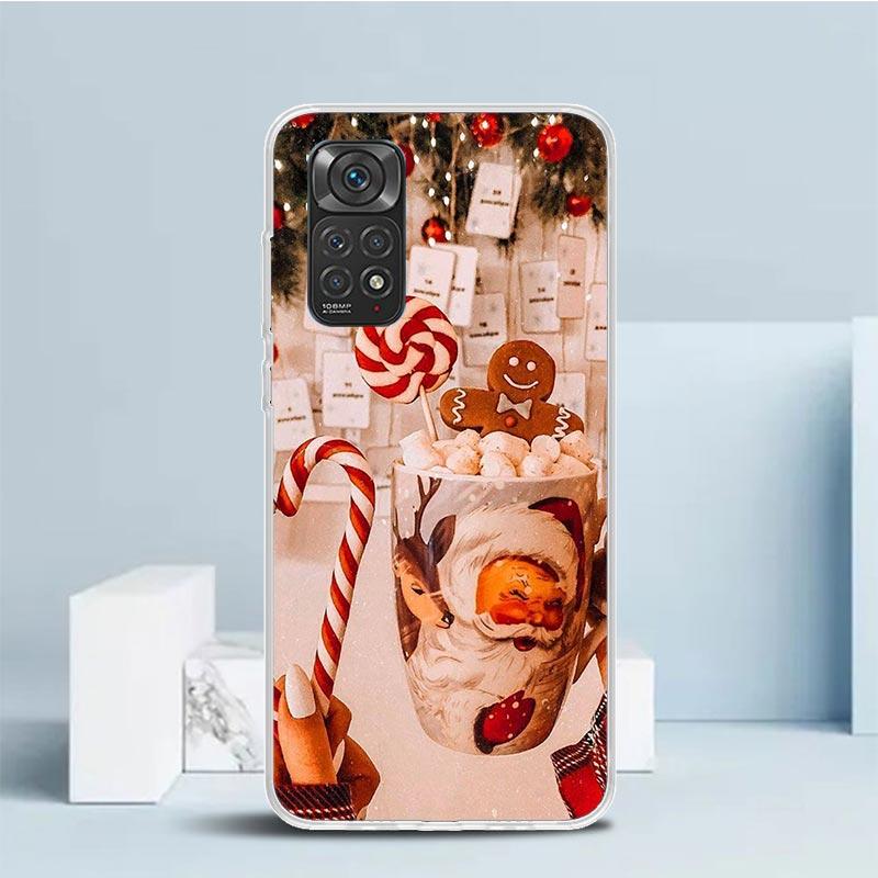 Winter Coffee Christmas Phone Case For Xiaomi Redmi Note 15 14 14S 13 12S 12 Pro Plus 11S 11 11T 11E 10S 10 + Soft TPU Back Cove