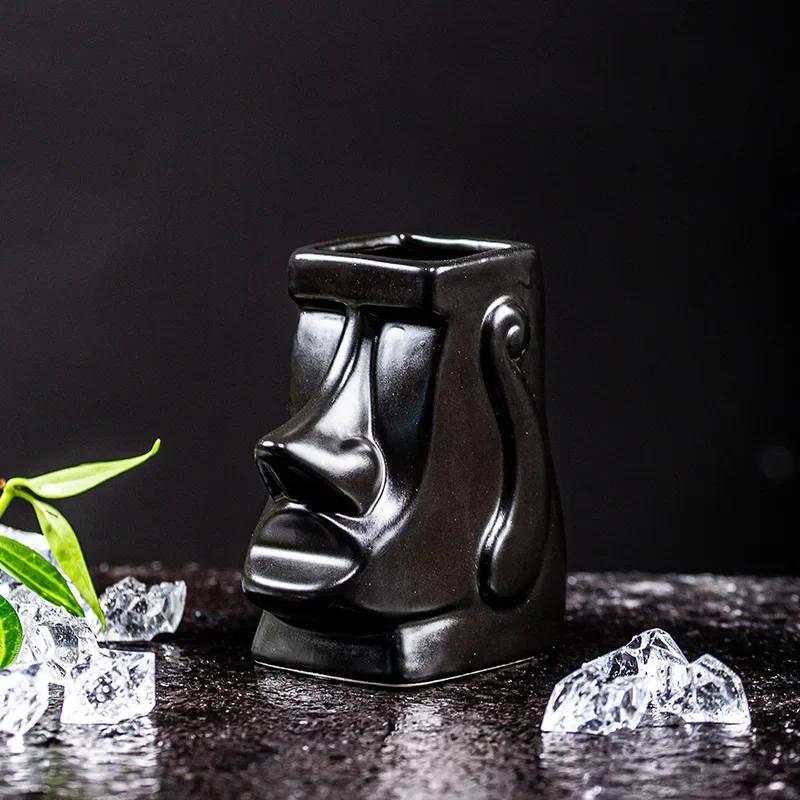 100ml Tiki Mug Ceramic Hawaii Style Cocktail Cup Creative Tiki Cups Home Decor Creative Funny Cup Beer Beverage Mug Luxury Gifts
