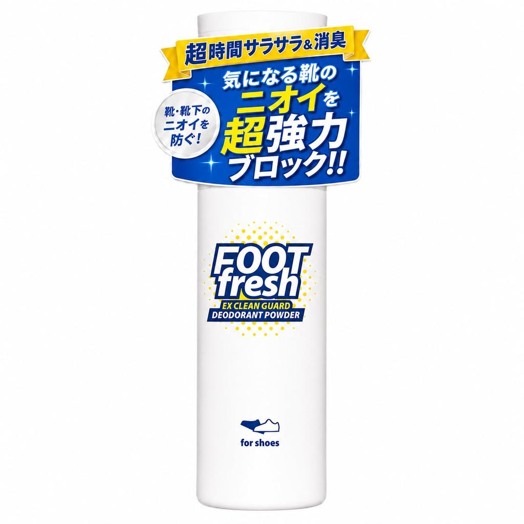 Made in Japan Foot Fresh Shoe Deodorizing Large 60g Shoe Odor for and Powder, Capacity, Antiperspirant, Long-lasting Dryness, Control, Commuting,
