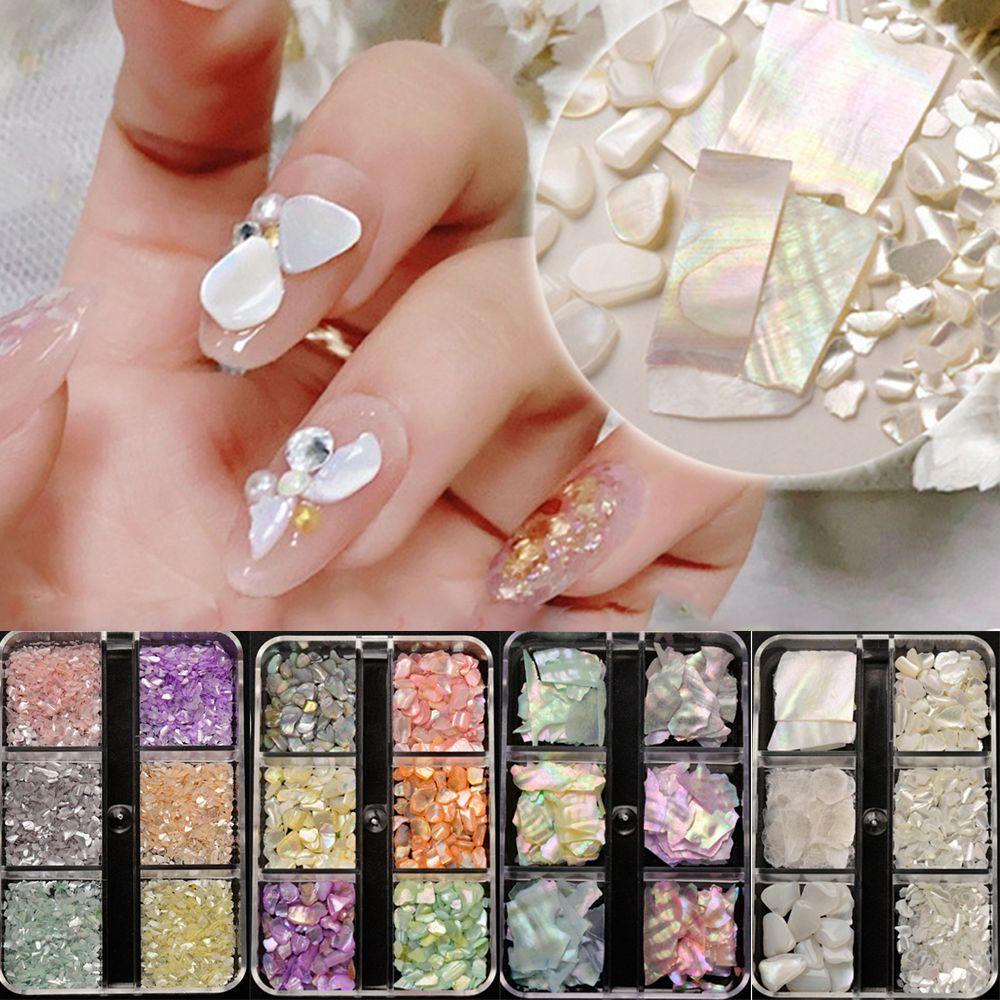 

Nail Art Slices Fragments Texture Sea Shell Charm Abalone Shell Nail Decorations 3D