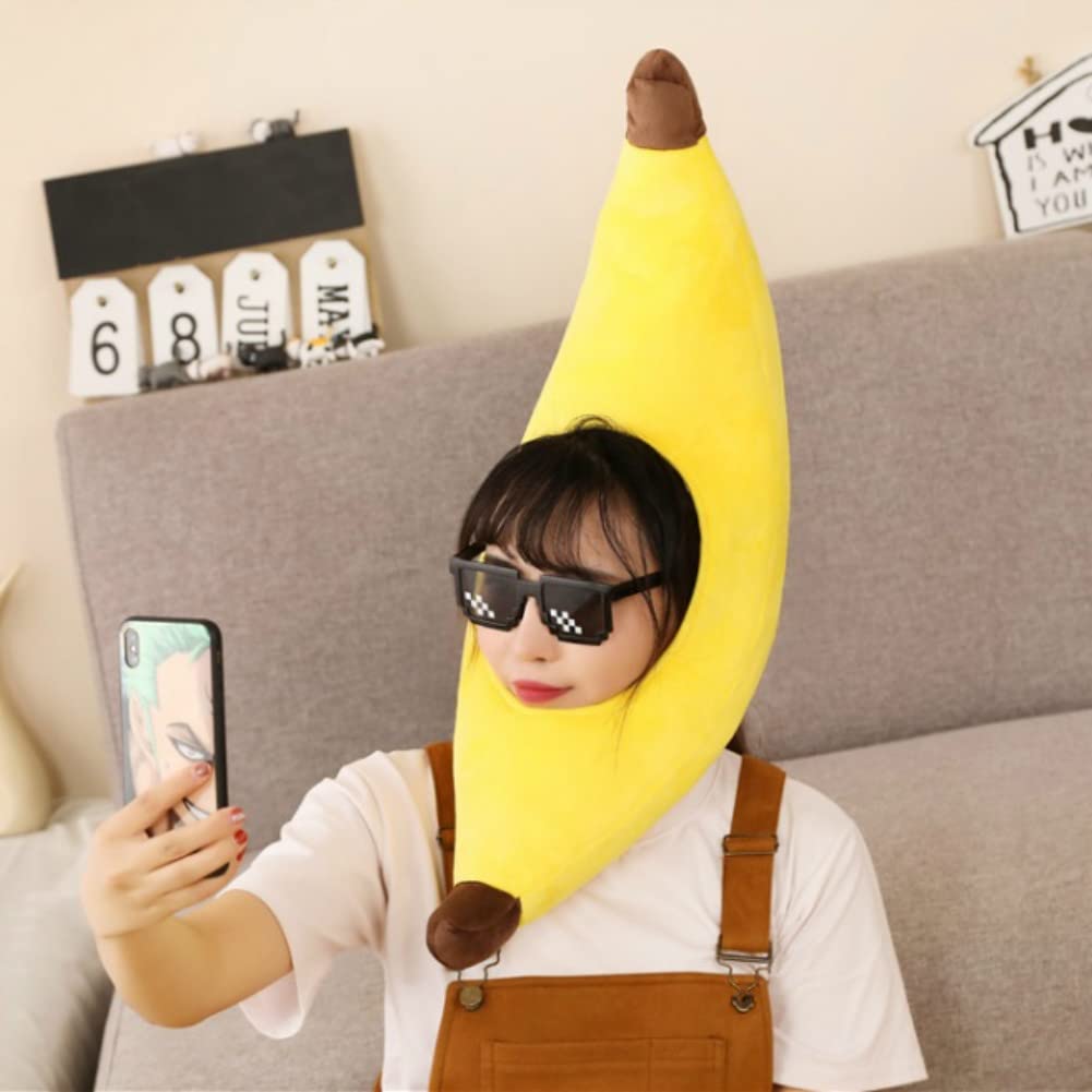 [Egao Ichiban] Cosplay Banana Hat, Funny Costume for Halloween, School Festivals, Yellow, Unisex, Adult Size [A273-09] (4) 60cm