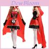 Enchanting Little Red Riding Hood Costume With Elegant Hooded Cape And A-line Dress