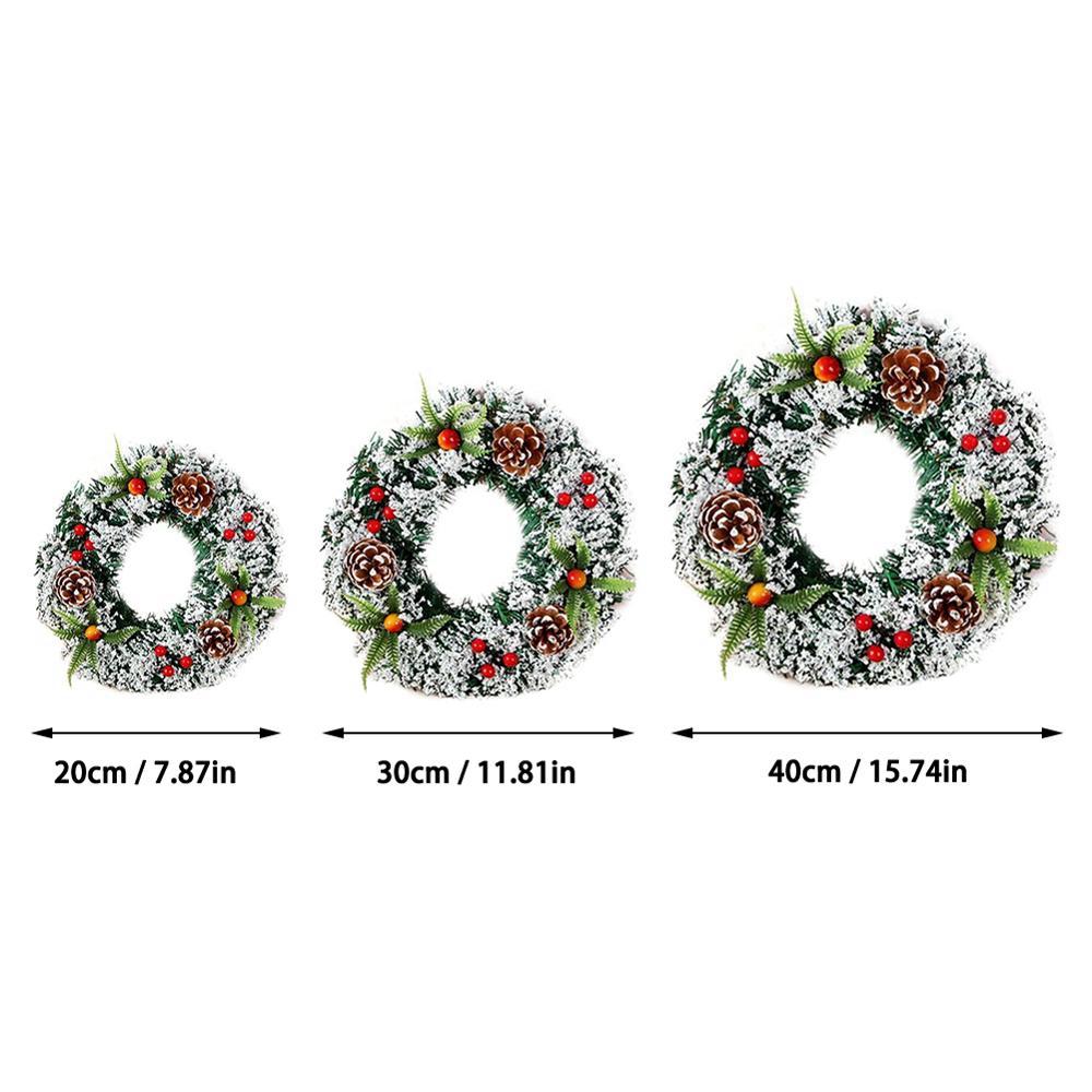 Hanging Decor Cherry Pine Needle Christmas Wreath Garland Christmas Decoration Xmas Ornaments
