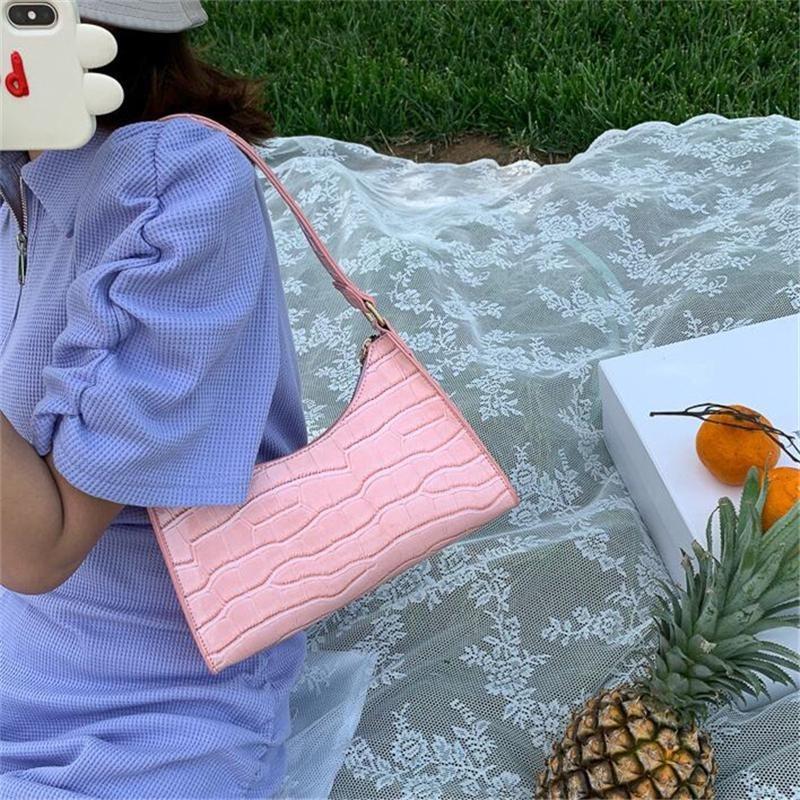 Módní malé kabelky přes rameno pro ženy Retro aligátor vzor PU kožená kabelka Dámská Casual Denní taška do podpaží