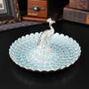 Creative and Exquisite Relief Peacock Dried Fruit Plate, Household Living Room Table, Snack Storage, Snack Plate, Light Luxury Dried Fruit Plate
