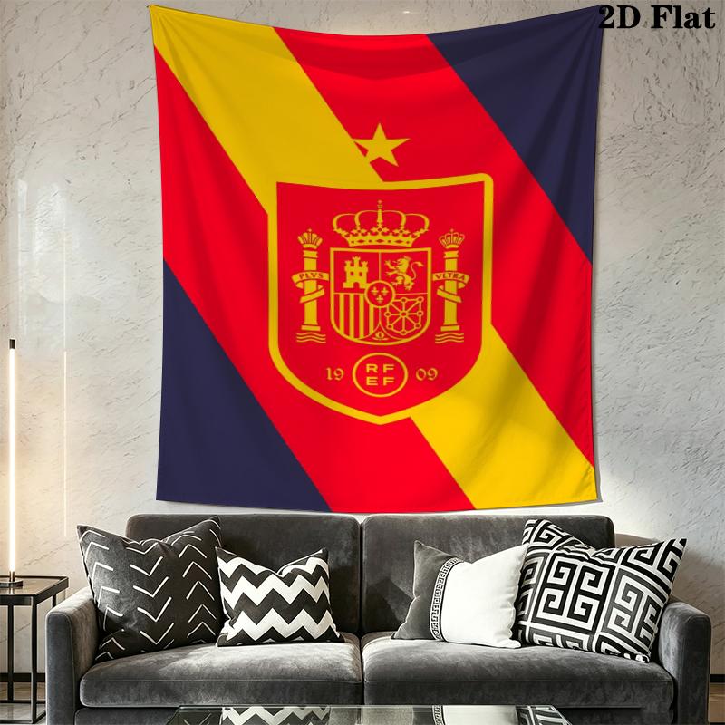 Spain national football team Wall Tapestry Aesthetic Wall Hanging Printed Fabric Blanket Decorative Tapestries for Bedroom Living Room Home Decor