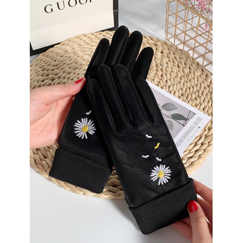 Gloves Women Winter Fleece Thickened Waterproof Non-slip Warm