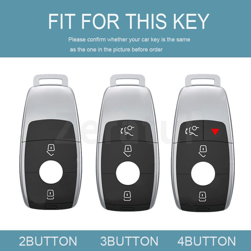 Auto Shell Fob Protector For Mercedes Benz E200 E400 E63 W213 S550 S560 C260 A200 E C S Glc Class Tpu Leather Car Key Case Cover