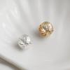 Collana con Catena Rolo e Perla Grande Foro in Oro 14K Placcato Zircone Spazzolato per Gioielli Fai da Te