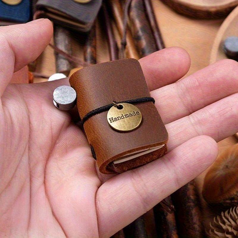 

1 шт. Маленький портативный микро-мини блокнот темно-коричневого цвета, портативная бухгалтерская книга