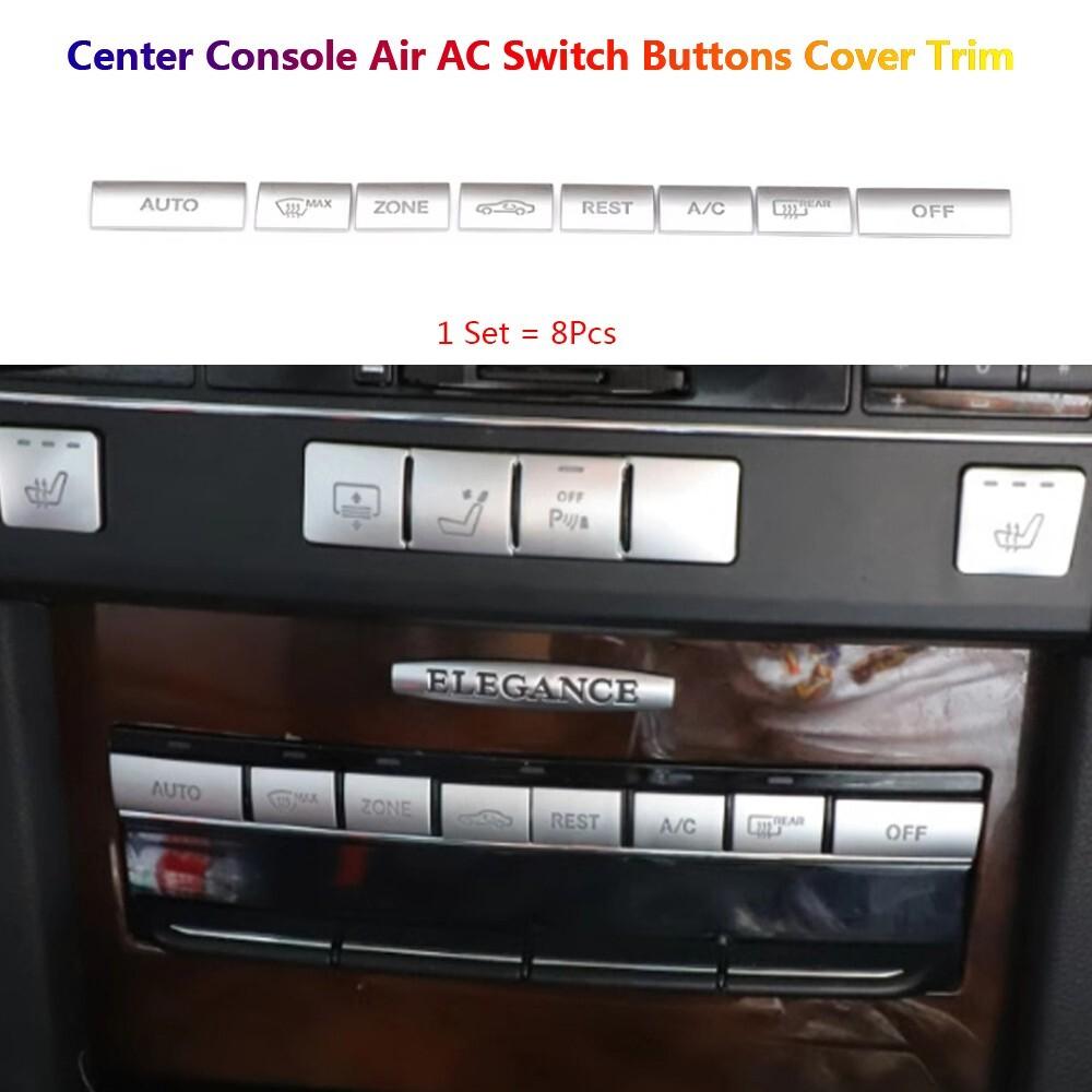 8x For Mercedes Benz E W212 2010-15 Car Center Console Air AC Switch Cover Trim
