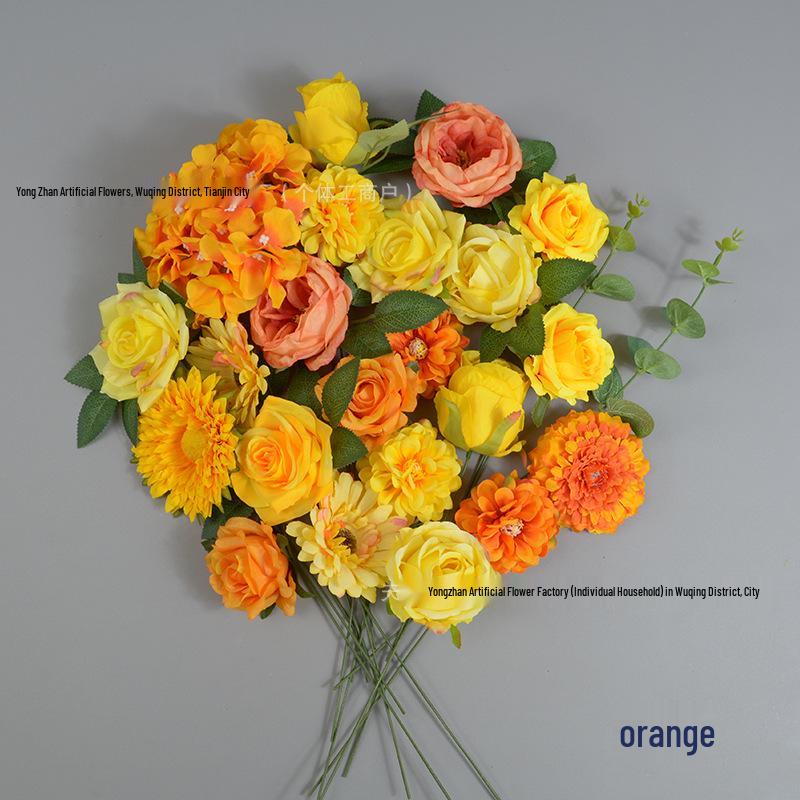 

Floral Simulation Box Style A: Rose, Hydrangea, Sunflower DIY Kit in Red, Orange, Yellow оранжевый