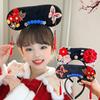 Velvet Bow Ancient Style Gege Headband Flower Hanfu Headwear Chinese Style Headwear  Children