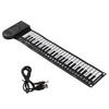 Portable Roll-Up Electronic Piano, 49 Keys, Battery-Powered, Foldable Electronic Soft Keyboard, ABS Plastic, for Beginners, Black